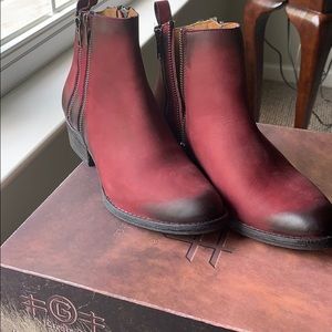 Circle G Genuine Leather Double Zip Boots